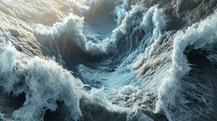 Turbulent Ocean Waves