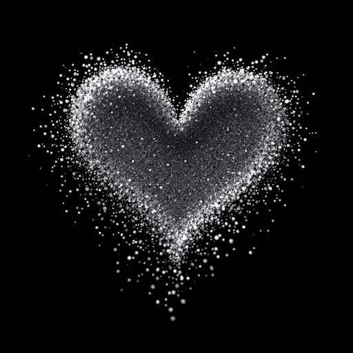 Sparkling Silver Heart