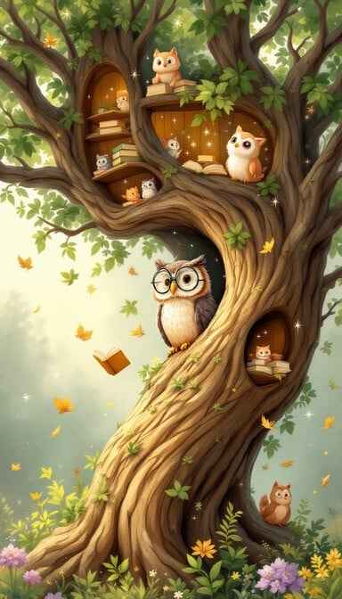 Woodland Library Tree