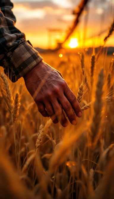 Touching golden harvest