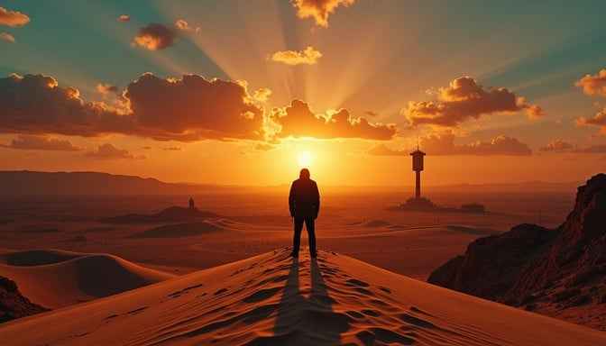 Desert Sunset Wanderer Desert Sunset Wanderer