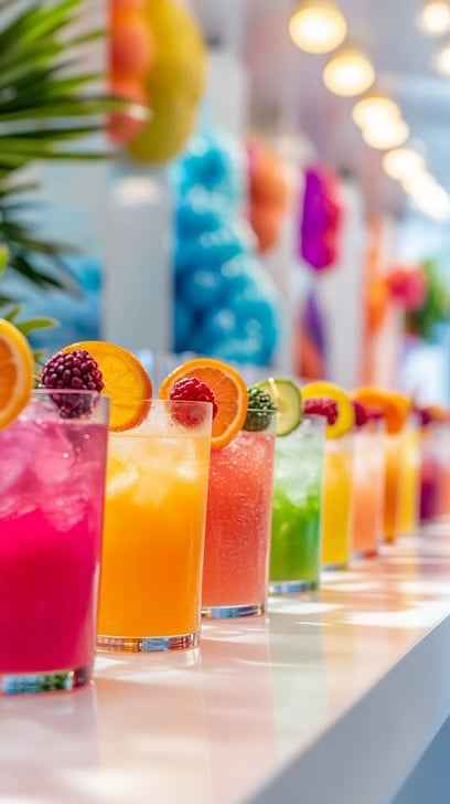 Colorful summer drinks Colorful summer drinks