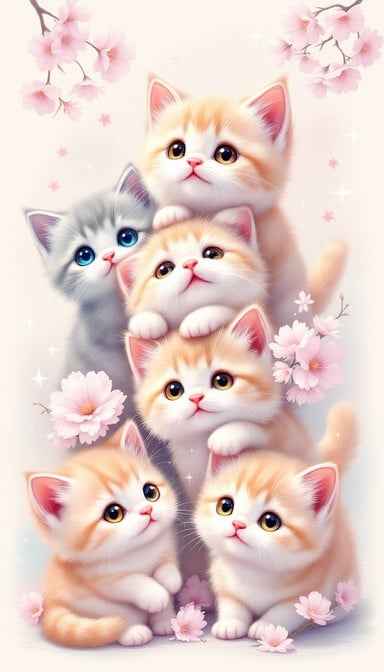 Kawaii Kitten Tower