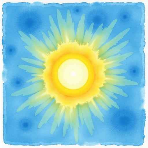Radiant Sun Watercolor Radiant Sun Watercolor