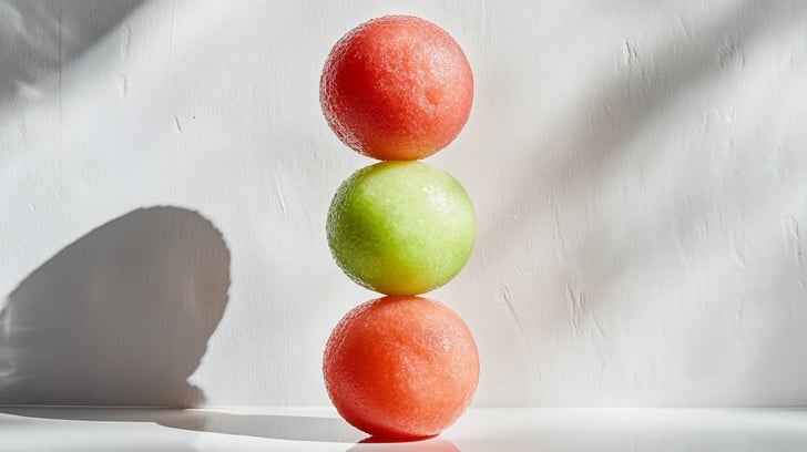 Stacked colorful fruits Stacked colorful fruits