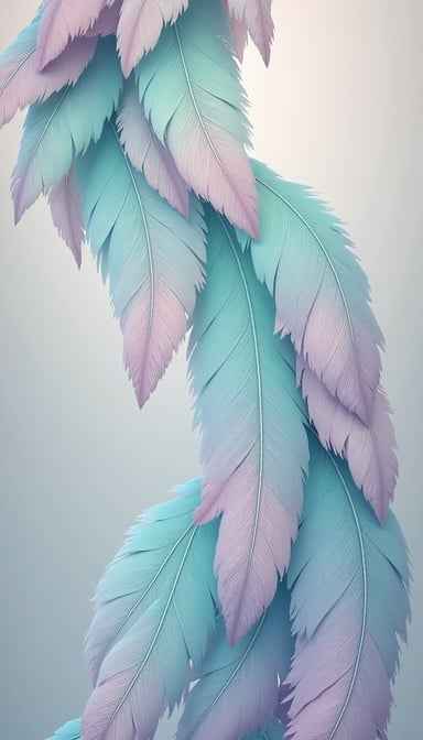 Iridescent Feather Cascade