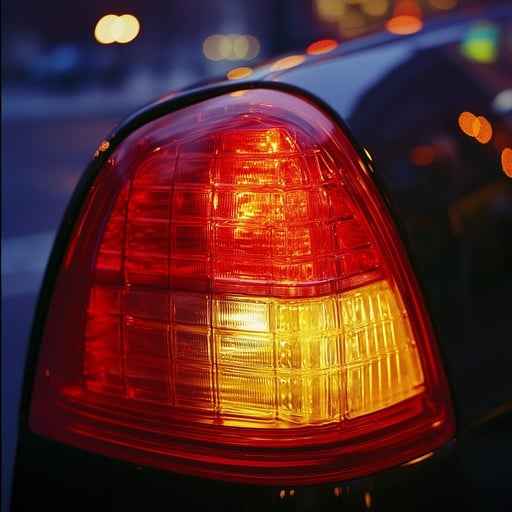 Red car taillight