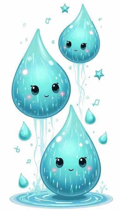 Cute Water Droplets