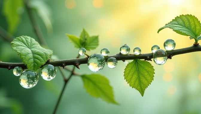 Droplets On Green