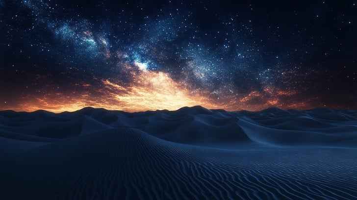 Starry desert night