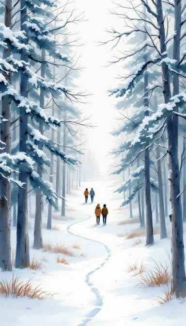 Snowy Forest Journey