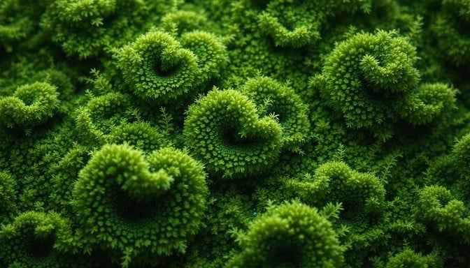Verdant Moss Spirals