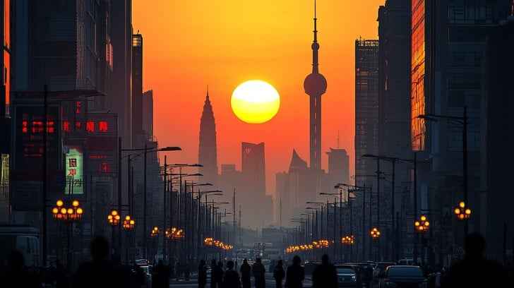 Sunset Urban Silhouette