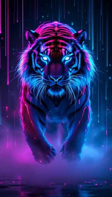 Neon Tiger Prowls