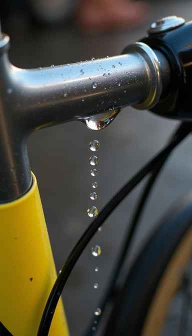 Wet Bicycle Detail Wet Bicycle Detail