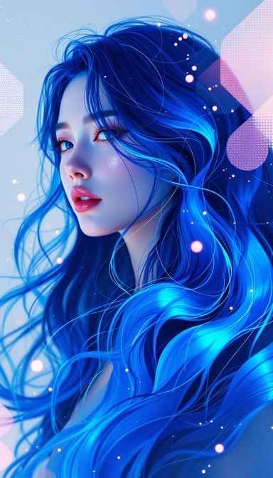 Celestial Blue Portrait