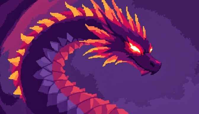 Pixel Dragon Glows Pixel Dragon Glows