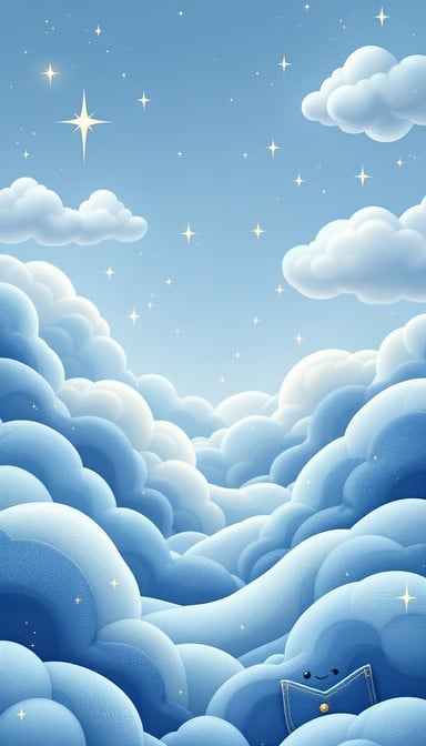 Dreamy Denim Clouds