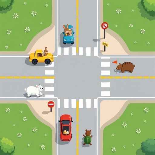 Animal Traffic Intersection Animal Traffic Intersection