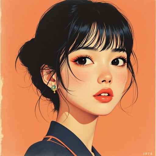 Vintage Anime Portrait