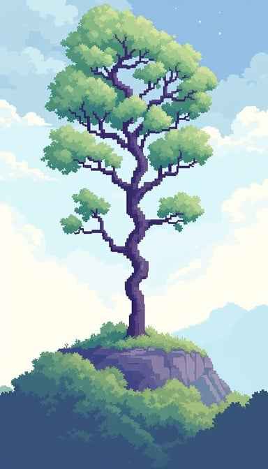 Solitary Pixel Tree