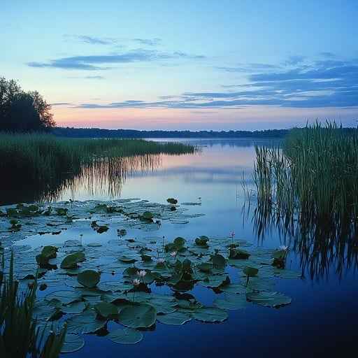 Serene Lake Sunset Serene Lake Sunset
