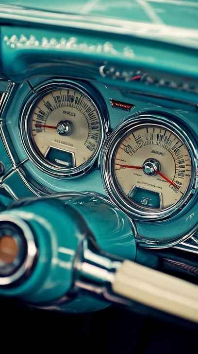 Vintage Car Dashboard