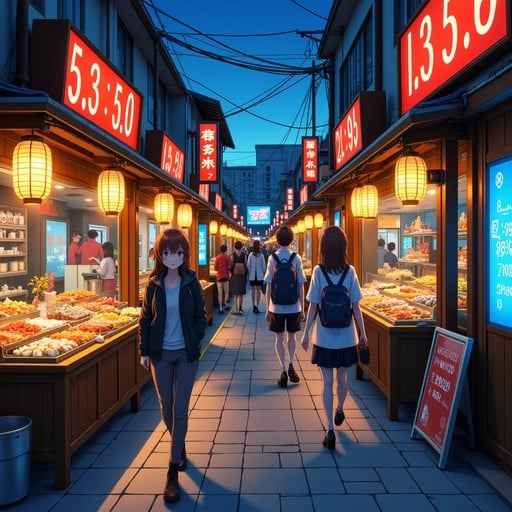 Neon Market Night