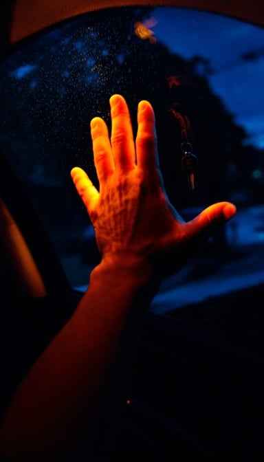 Hand Meets Glass