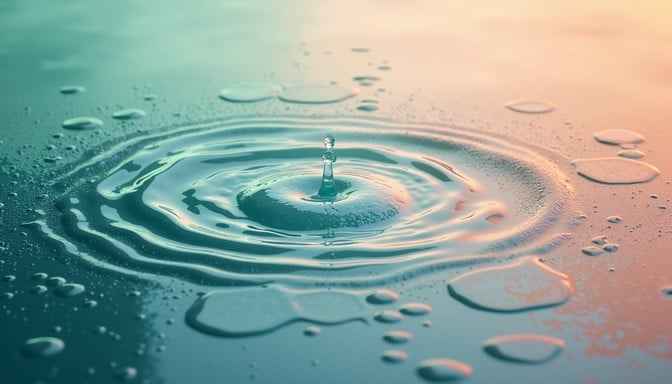 Rippling Water Droplet
