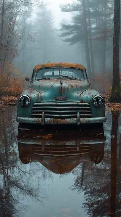 Vintage Car Reflection