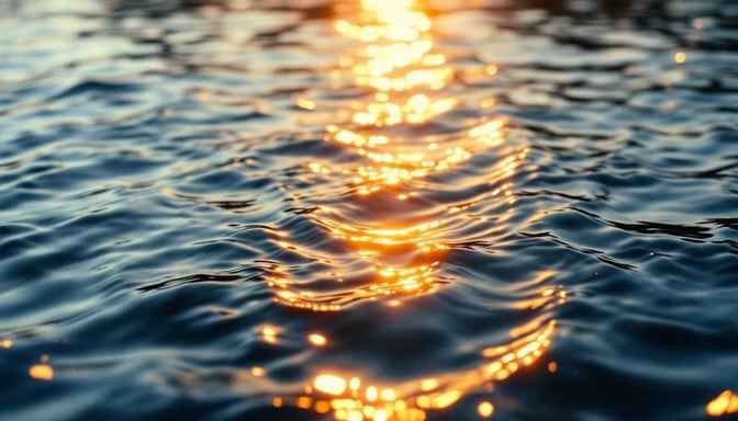Sunlit Water Ripples