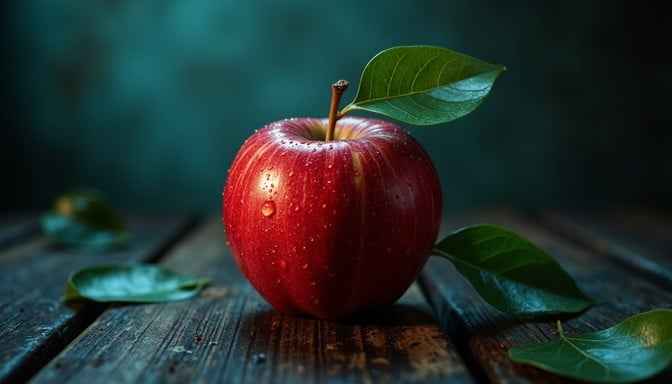 Glistening Red Apple Glistening Red Apple