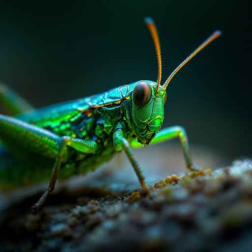 Vibrant Green Grasshopper
