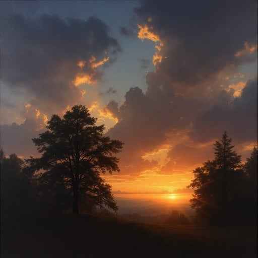 Golden Silhouette Sunset Golden Silhouette Sunset