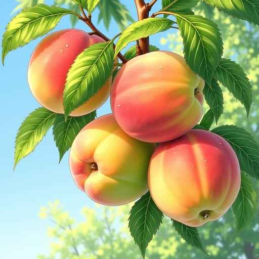 Sunlit Peach Branch Sunlit Peach Branch