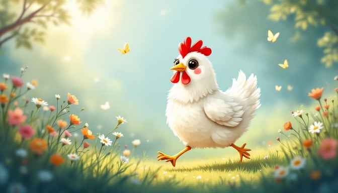 Whimsical Garden Chicken