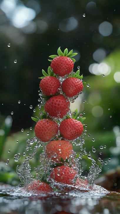 Strawberry Water Splash Strawberry Water Splash