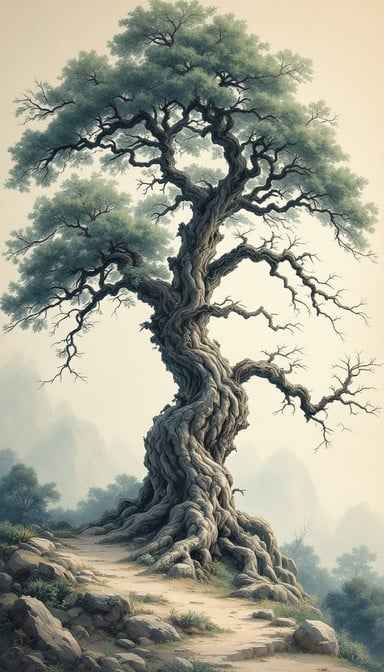 Ancient Misty Tree