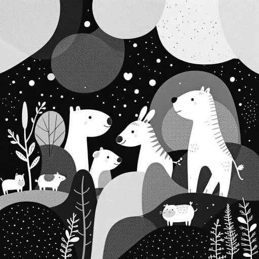 Monochrome Animal Wonderland Monochrome Animal Wonderland