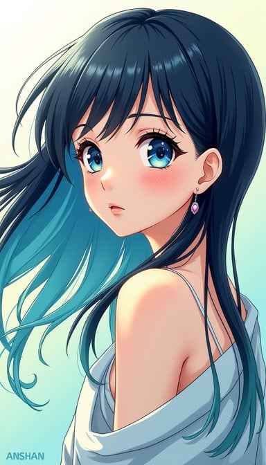 Gradient Hair Portrait Gradient Hair Portrait