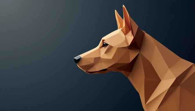 Geometric Dog Portrait Geometric Dog Portrait