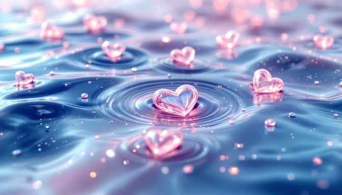 Crystalline Hearts Float