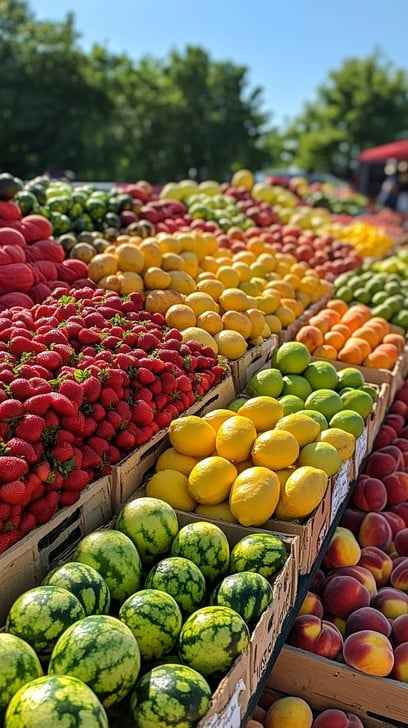 Colorful fruit market
