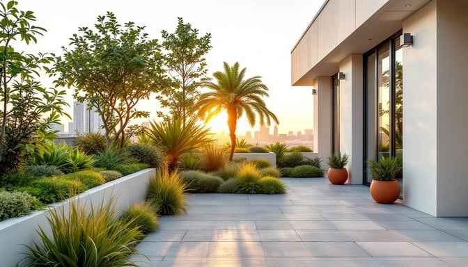 Sunset Rooftop Garden