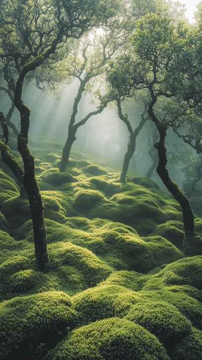 Mystical forest glow