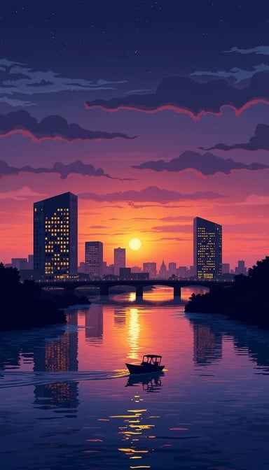 Twilight City Reflections Twilight City Reflections