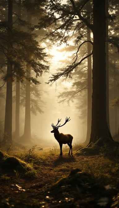 Misty Forest Deer Misty Forest Deer
