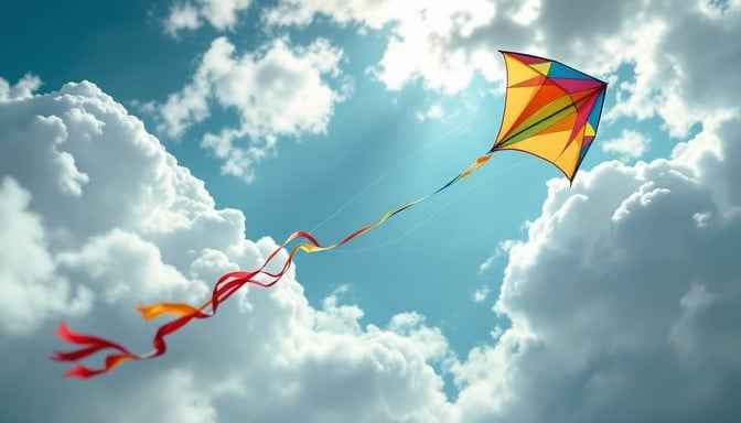 Soaring Rainbow Kite