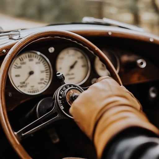 Vintage car dashboard Vintage car dashboard